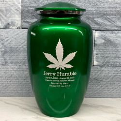 Customer Gallery - Marijuana Cremation Urn - Shamrock Green