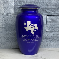 Customer Gallery - Rose Cremation Urn - Midnight Blue