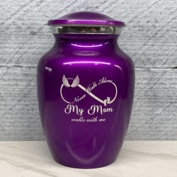 Customer Gallery - My Mom Walks With Me Sharing Urn - Purple Luster