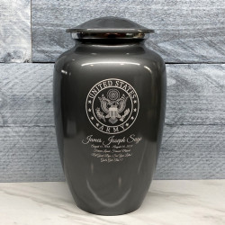 Customer Gallery - Army Cremation Urn - Gunmetal Gray