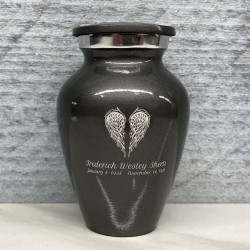 Customer Gallery - Angel Wings Keepsake Urn - Gunmetal Gray