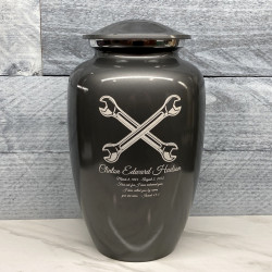 Customer Gallery - Mechanic Wrench Cremation Urn - Gunmetal Gray
