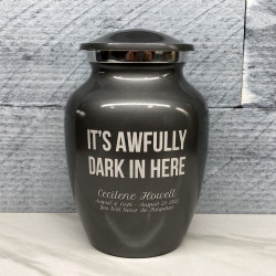 Customer Gallery - It's Awfully Dark In Here Sharing Urn - Gunmetal Gray