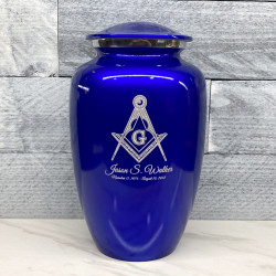 Customer Gallery - Masonic Cremation Urn - Midnight Blue