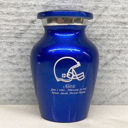 Customer Gallery - Football Helmet Keepsake Urn - Midnight Blue