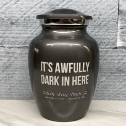Customer Gallery - It's Awfully Dark In Here Sharing Urn - Gunmetal Gray