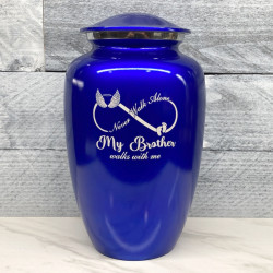 Customer Gallery - My Brother Walks With Me Cremation Urn - Midnight Blue