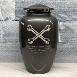 Customer Gallery - Mechanic Wrench Cremation Urn - Gunmetal Gray