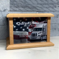 Customer Gallery - Semi Truck Cremation Urn - Prestige Oak
