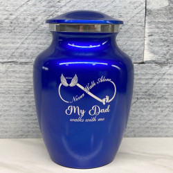 Customer Gallery - My Dad Walks With Me Sharing Urn - Midnight Blue