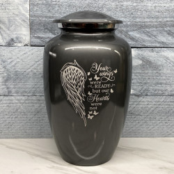 Customer Gallery - Your Wings Were Ready Cremation Urn - Gunmetal Gray