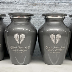 Customer Gallery - Angel Wings Keepsake Urn - Gunmetal Gray