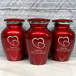 Customer Gallery - Loving Hearts Keepsake Urn - Ruby Red