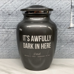 Customer Gallery - It's Awfully Dark In Here Sharing Urn - Gunmetal Gray