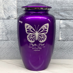 Customer Gallery - Butterfly Cremation Urn - Purple Luster