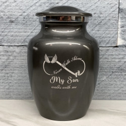 Customer Gallery - My Son Walks With Me Sharing Urn - Gunmetal Gray
