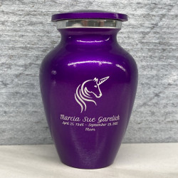 Customer Gallery - Unicorn Keepsake Urn - Purple Luster