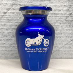 Customer Gallery - Motorcycle Keepsake Urn - Midnight Blue
