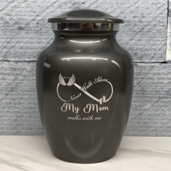 Customer Gallery - My Mom Walks With Me Sharing Urn - Gunmetal Gray