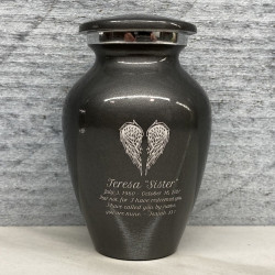 Customer Gallery - Angel Wings Keepsake Urn - Gunmetal Gray