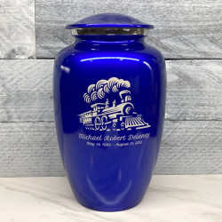 Customer Gallery - Train Cremation Urn - Midnight Blue
