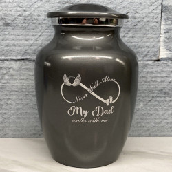 Customer Gallery - My Dad Walks With Me Sharing Urn - Gunmetal Gray