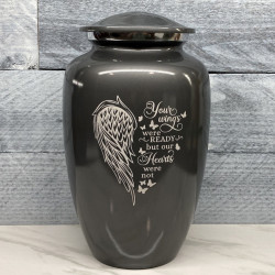 Customer Gallery - Your Wings Were Ready Cremation Urn - Gunmetal Gray