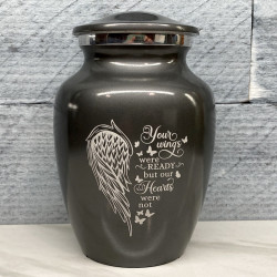 Customer Gallery - Your Wings Were Ready Sharing Urn - Gunmetal Gray