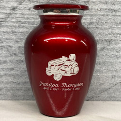 Customer Gallery - Riding Lawn Mower Keepsake Urn - Ruby Red
