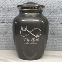 Customer Gallery - My Dad Walks With Me Sharing Urn - Gunmetal Gray