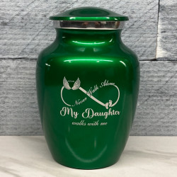 Customer Gallery - My Daughter Walks With Me Sharing Urn - Shamrock Green
