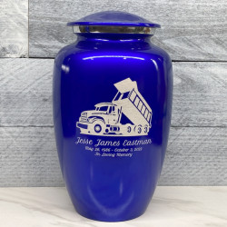 Customer Gallery - Dump Truck Cremation Urn - Midnight Blue