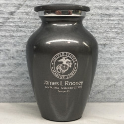 Customer Gallery - Marine Corps Keepsake Urn - Gunmetal Gray