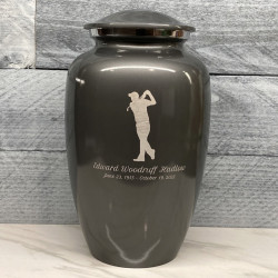 Customer Gallery - Golf Cremation Urn - Gunmetal Gray