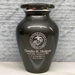 Customer Gallery - Marine Corps Keepsake Urn - Gunmetal Gray