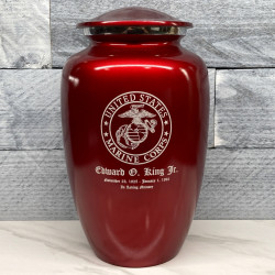 Customer Gallery - Hockey Sticks Cremation Urn - Ruby Red