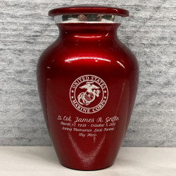 Customer Gallery - Marine Corps Keepsake Urn - Ruby Red