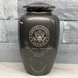 Customer Gallery - Army Cremation Urn - Gunmetal Gray