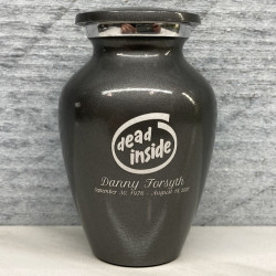 Customer Gallery - Dead Inside Keepsake Urn - Gunmetal Gray