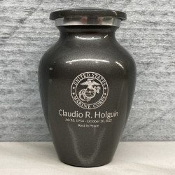 Customer Gallery - Marine Corps Keepsake Urn - Gunmetal Gray