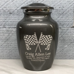Customer Gallery - Race Checkered Flag Sharing Urn - Gunmetal Gray