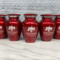 Customer Gallery - Classic Tractor Keepsake Urn - Ruby Red