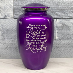 Customer Gallery - Light Remains Cremation Urn - Purple Luster