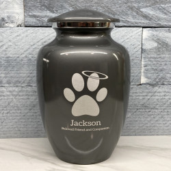 Customer Gallery - Large Angel Paw Pet Cremation Urn - Gunmetal Gray