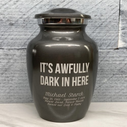 Customer Gallery - It's Awfully Dark In Here Sharing Urn - Gunmetal Gray