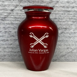 Customer Gallery - Mechanic Wrench Keepsake Urn - Ruby Red