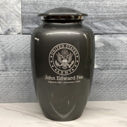 Customer Gallery - Army Cremation Urn - Gunmetal Gray