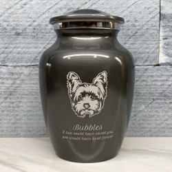 Customer Gallery - Yorkshire Terrier Dog Cremation Urn - Gunmetal Gray