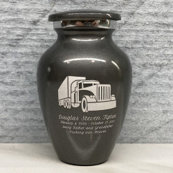 Customer Gallery - Semi Truck Keepsake Urn - Gunmetal Gray