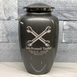 Customer Gallery - Mechanic Wrench Cremation Urn - Gunmetal Gray